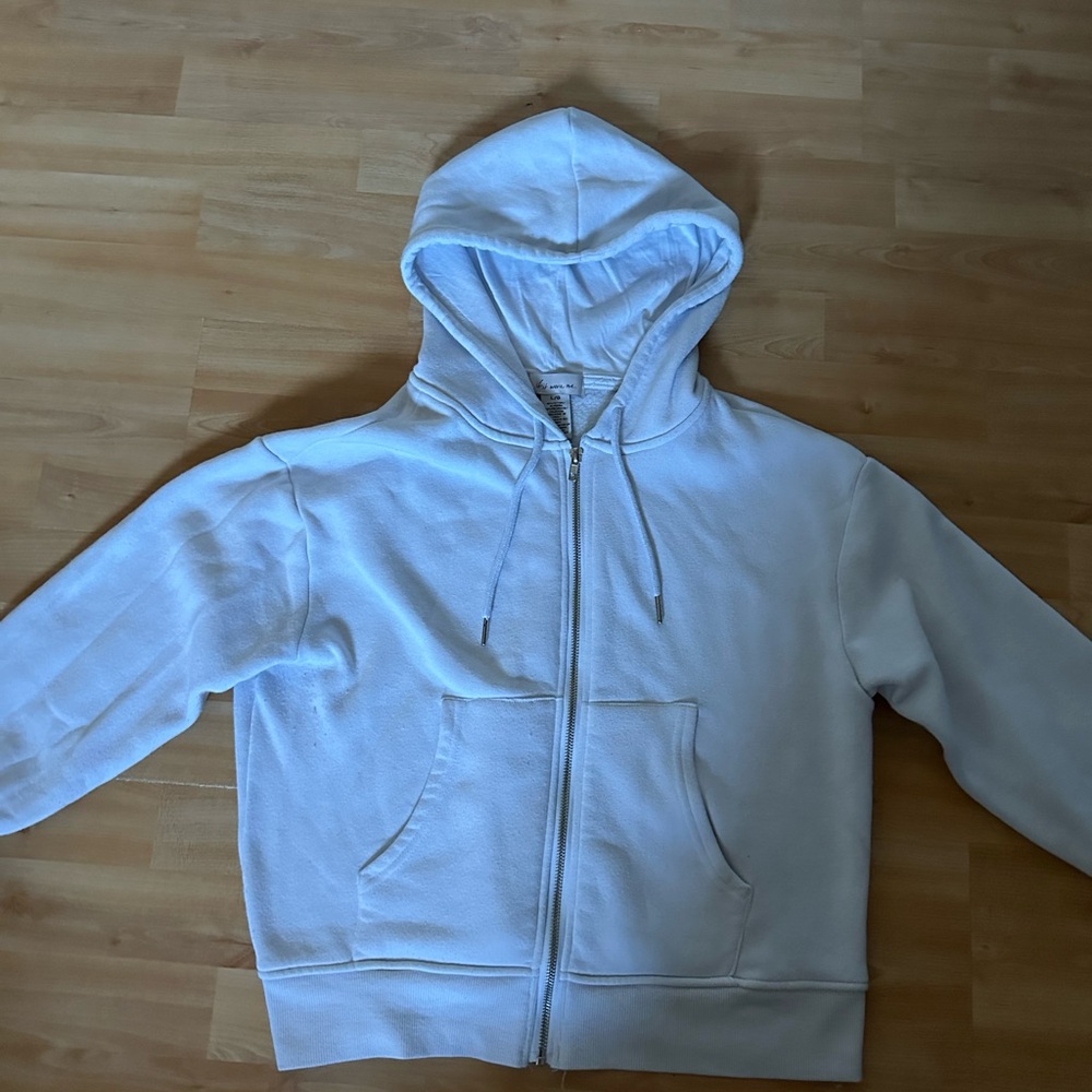 Large white if it were me zip up